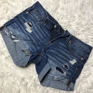 LOW RISE JEAN SHORTS